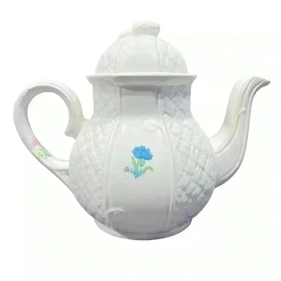 Trentham by Arthur Wood Floral White Teapot from England - Picture 2 of 12